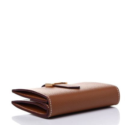 Hermes Epsom Mini Bearn Wallet Gold 3 of 4