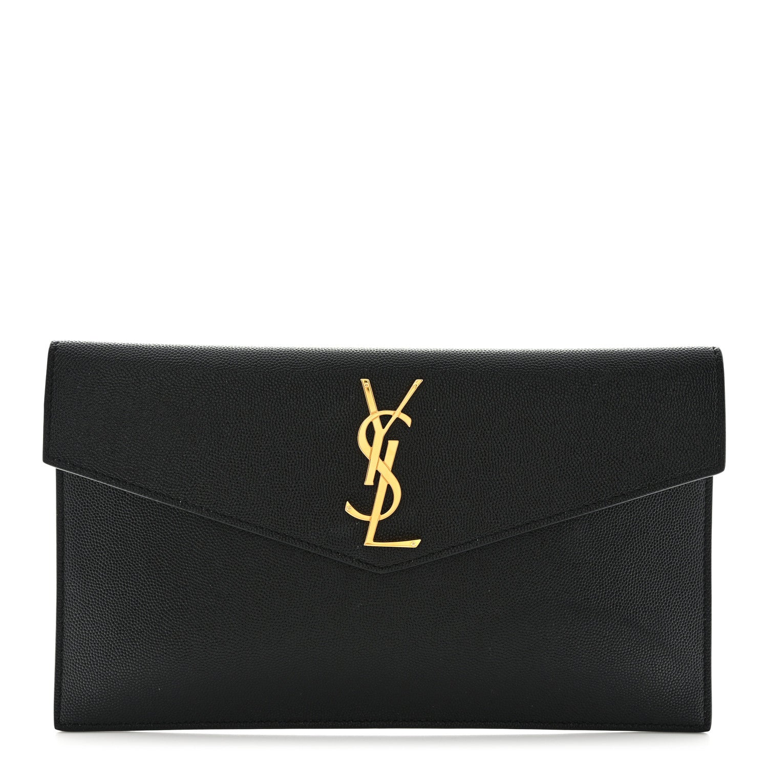Saint Laurent Grain De Poudre Uptown Pouch Black 1 of 7