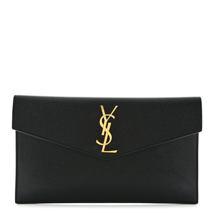 Saint Laurent Grain De Poudre Uptown Pouch Black 1 of 7