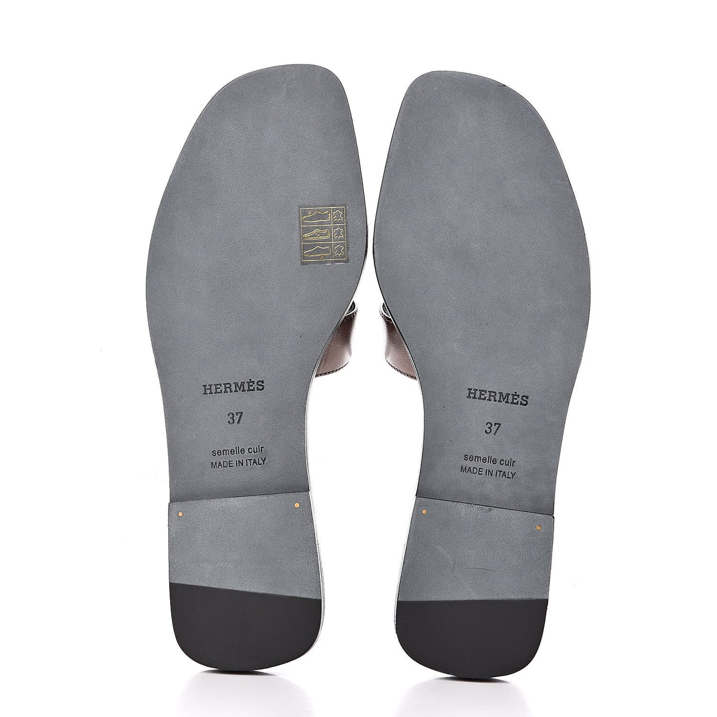 Metallic Nappa Oran Sandals 37 Or Vieilli