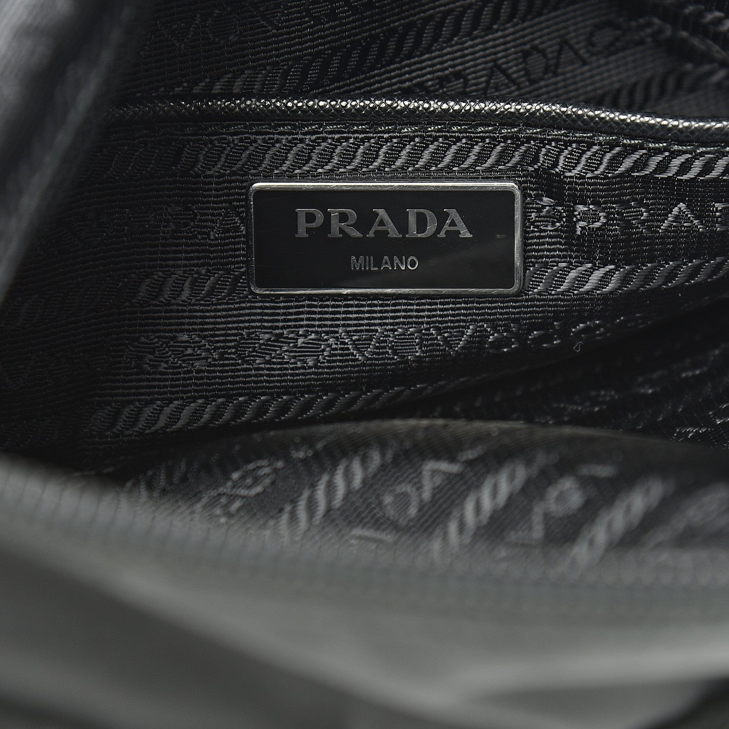 Prada Nylon Flat Messenger Bag Black 6 of 12