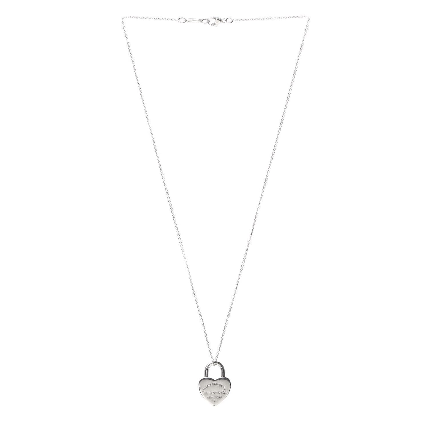 Sterling Silver Return to Heart Lock Pendant Necklace