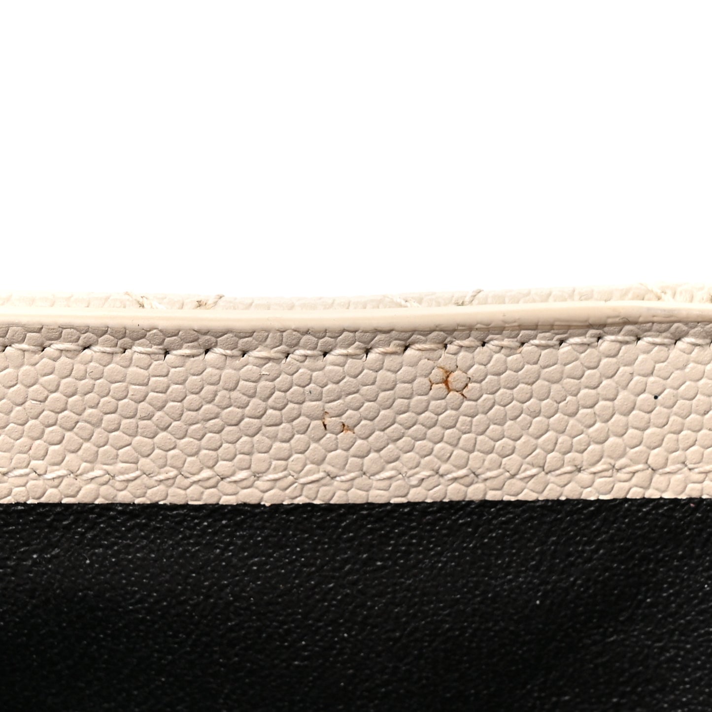 Grain De Poudre Mixed Matelasse Triquilt Monogram Compact Tri Fold Wallet Blanc Vintage