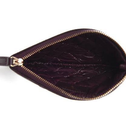 Chanel Lambskin Quilted Small Cosmetic Case Dark Purple 5 of 8