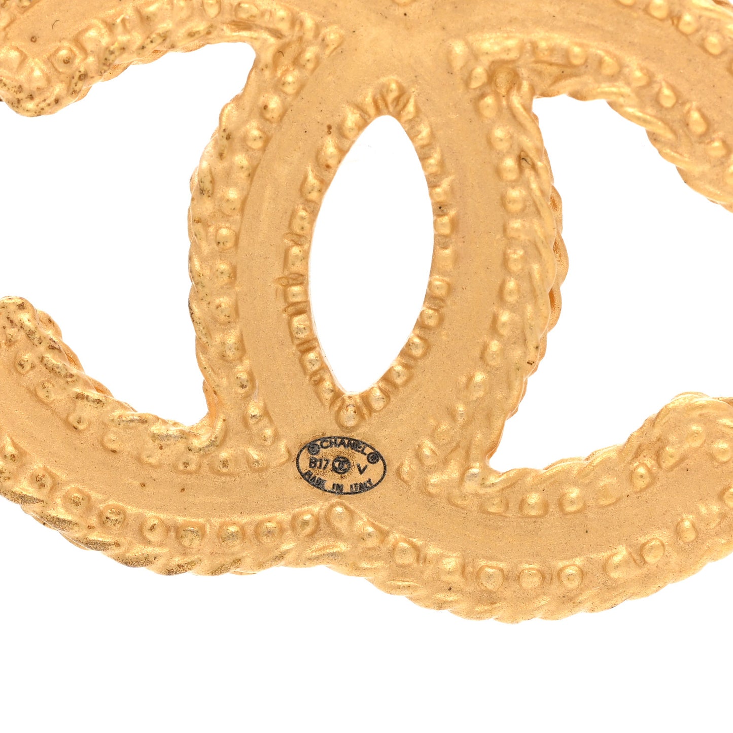 CC Drop Earrings Matte Gold