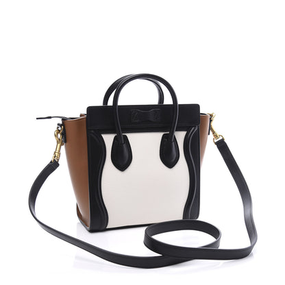 Celine Smooth Drummed Calfskin Nano Tri-Color Luggage White 2 of 8