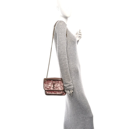 Saint Laurent Velvet Monogram Matelasse Baby Niki Chain Satchel Pink 2 of 10