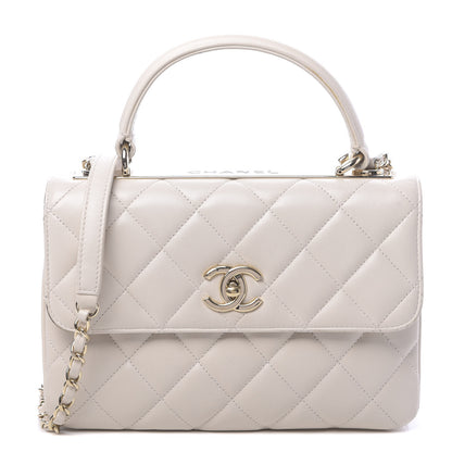 Chanel Lambskin Quilted Small Trendy CC Dual Handle Flap Bag Grey 1 of 16