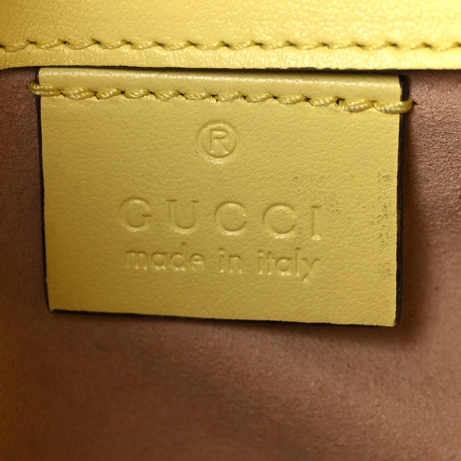 Gucci Calfskin Matelasse Super Mini GG Marmont Shoulder Bag Banana 6 of 9