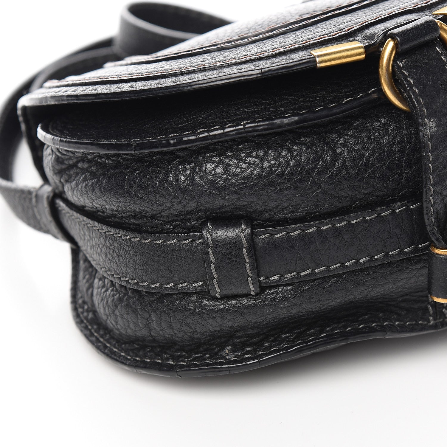 Chloe Calfskin Mini Marcie Round Crossbody Bag Black 8 of 11