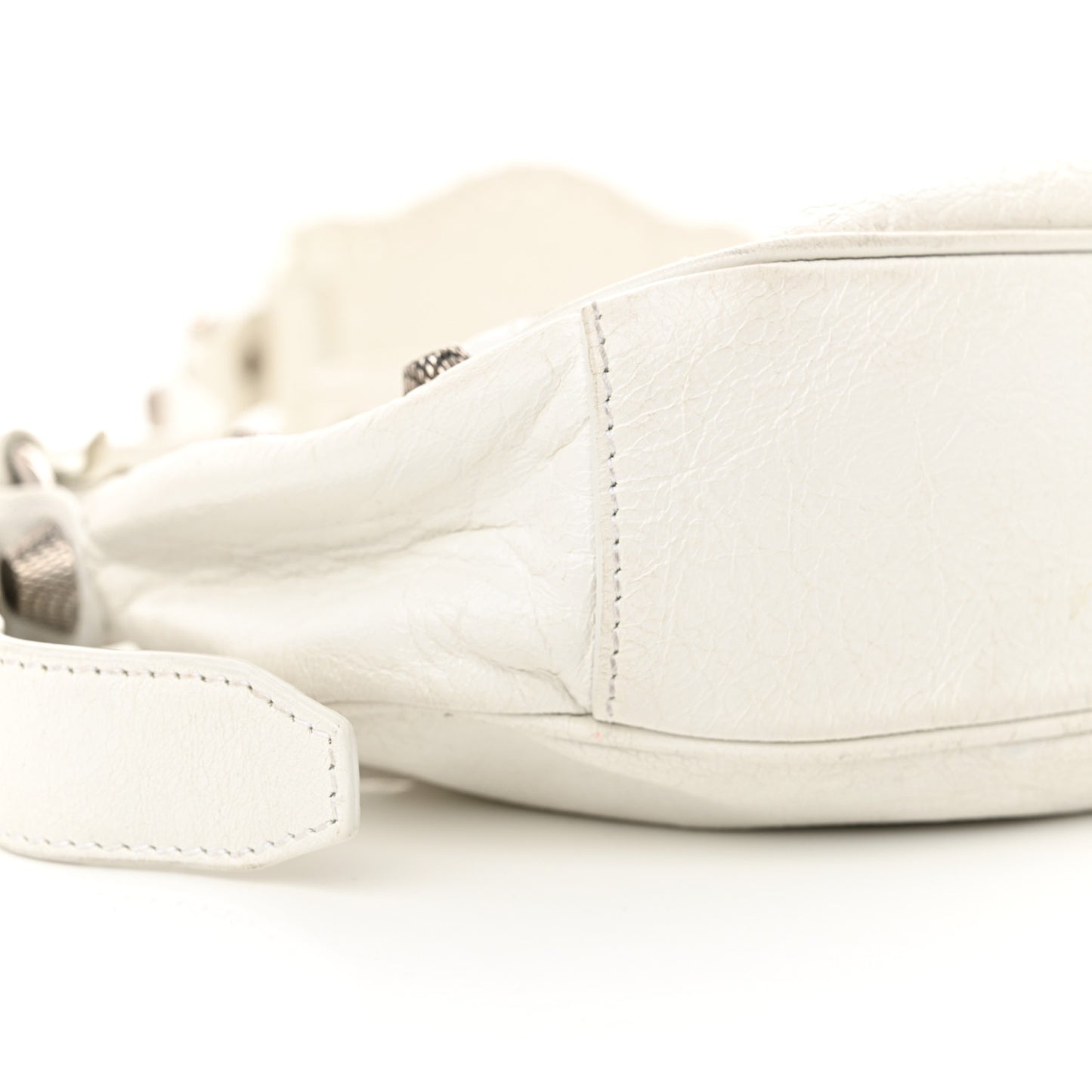 Agneau Arena Le Cagole Shoulder Bag XS Optic White