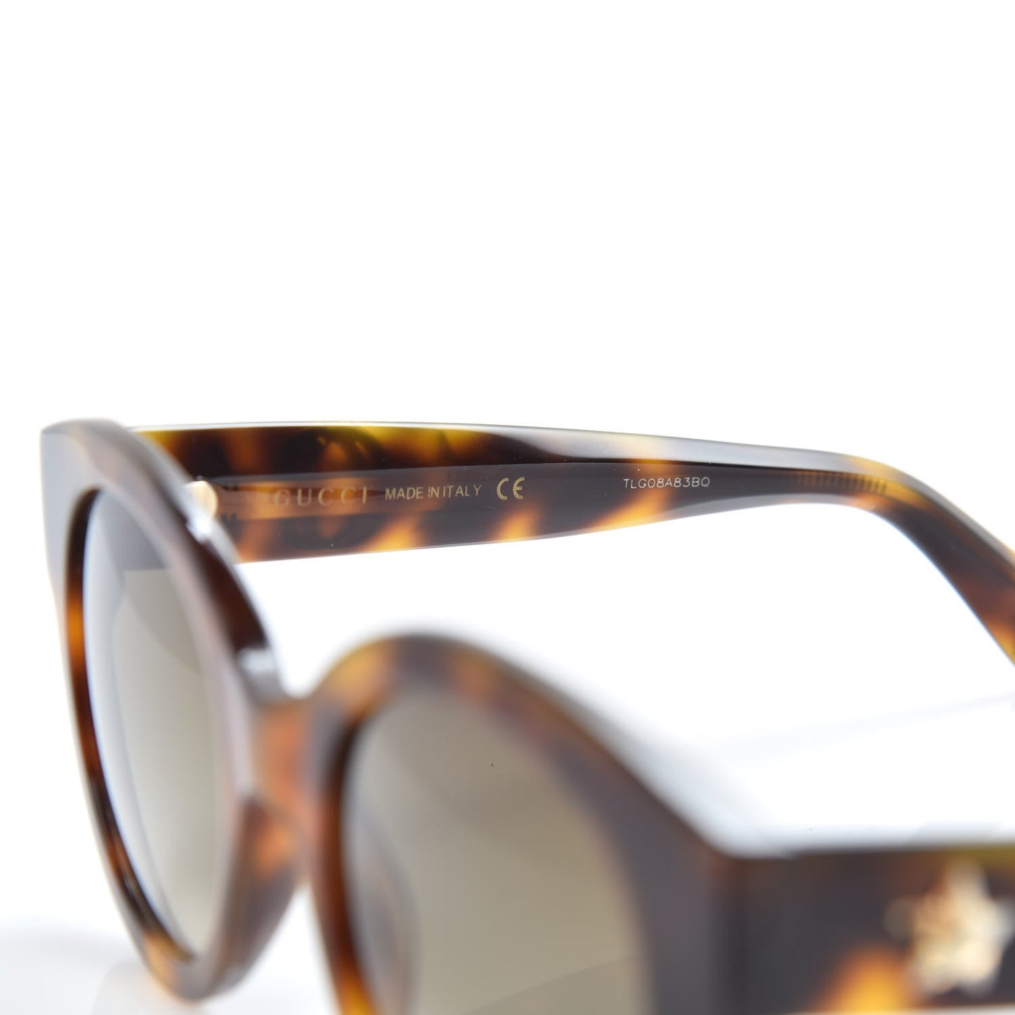 Acetate Round Frame GG Star Sunglasses GG0207S Tortoiseshell