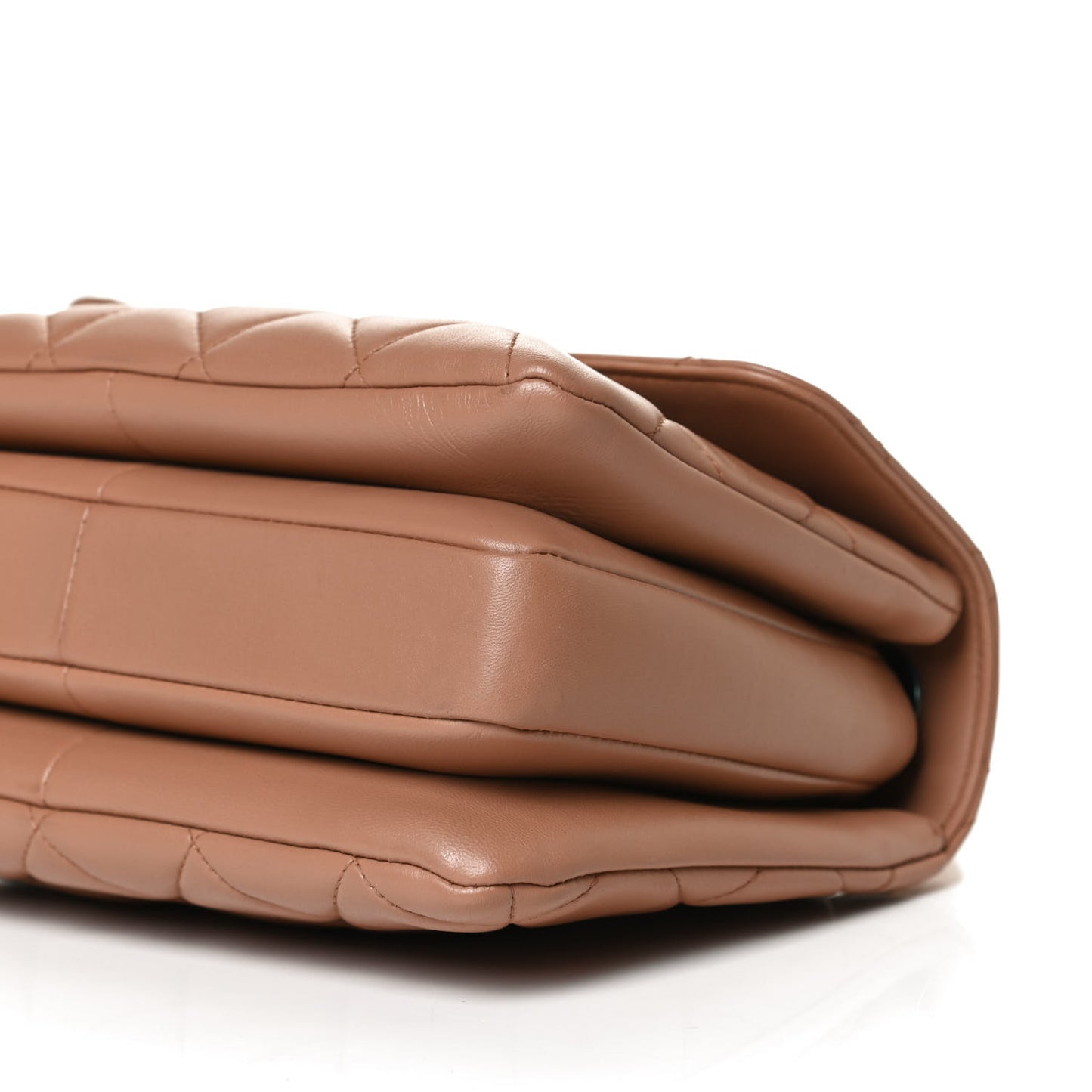 Lambskin Quilted Small Trendy CC Flap Dual Handle Bag Camel