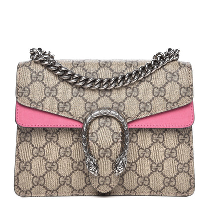 Gucci GG Supreme Monogram Mini Dionysus Shoulder Bag Pink 2 of 19