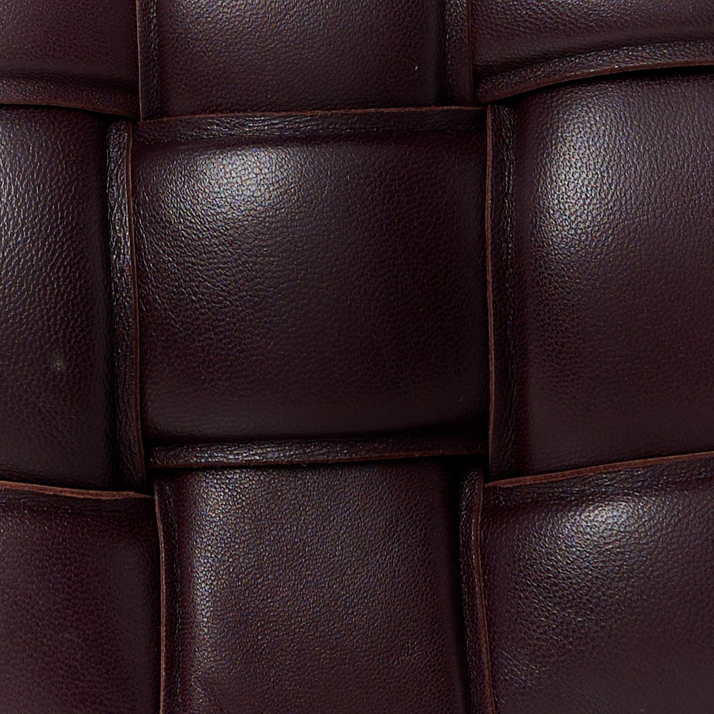 Nappa Maxi Intreccio Padded Cassette Crossbody Bag Grape