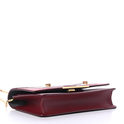 Fendi Vitello Elite Crystal Fendi Loves Monster Eyes Tube Wallet on Chain Rosso Scuro Multicolor 3 of 4