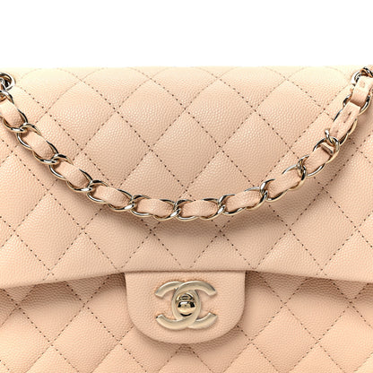 Chanel Caviar Quilted Medium Double Flap Light Beige 8 of 10