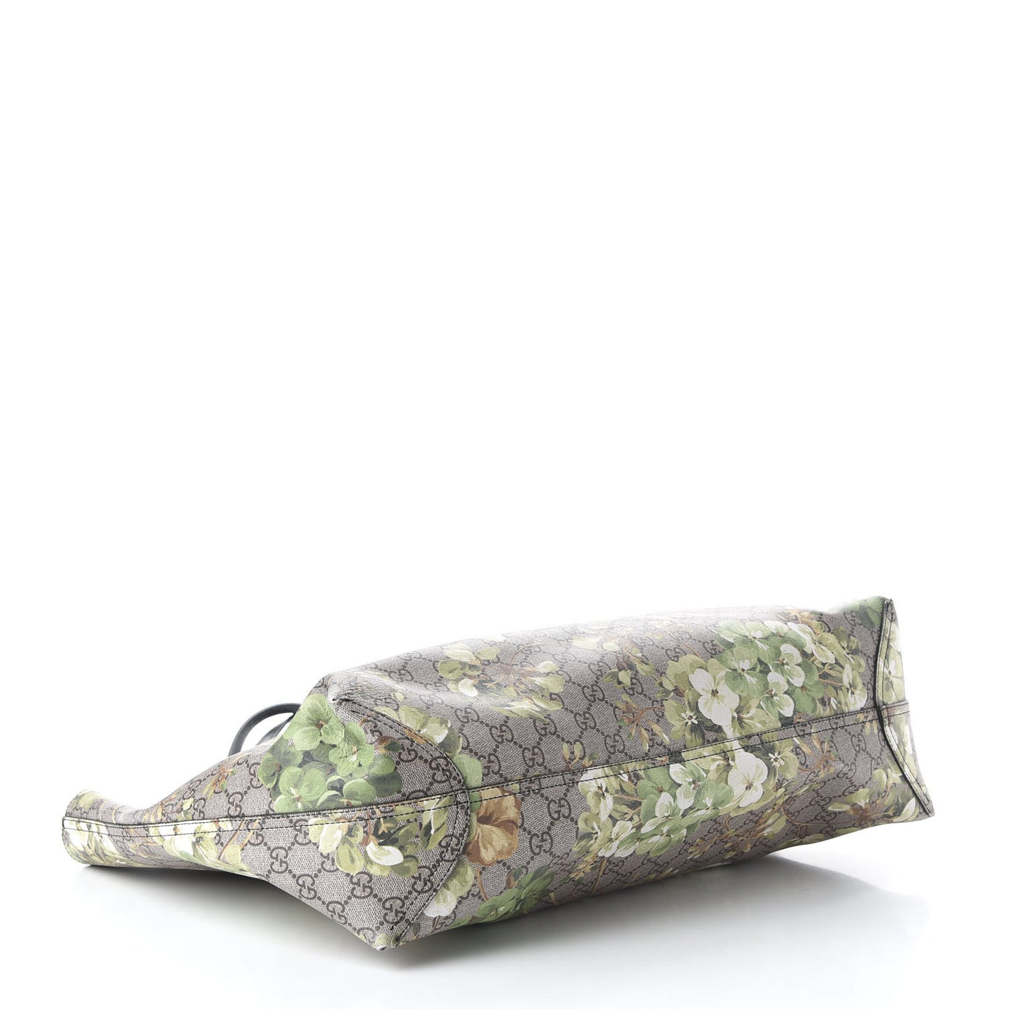 GG Supreme Monogram Blooms Medium Reversible Tote Beige New Military Black
