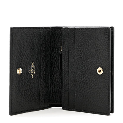 Valentino Garavani Calfskin Rockstud Bi-Fold Card Holder Black 5 of 6