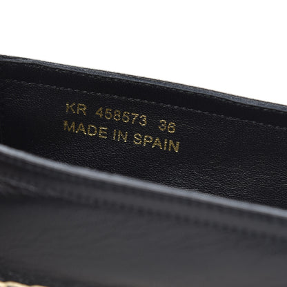 Saint Laurent Lambskin Monogram Espadrilles 36 Black 8 of 9