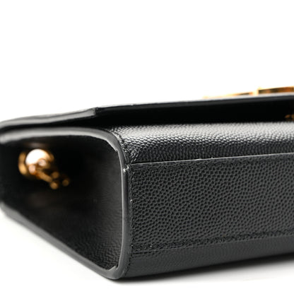 Saint Laurent Grain De Poudre Small Monogram Kate Satchel Black 8 of 10