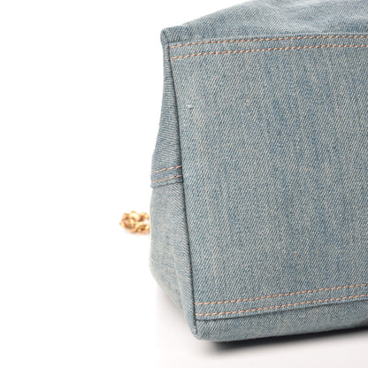 Gucci Denim Large Soho Chain Shoulder Bag Blue 8 of 9