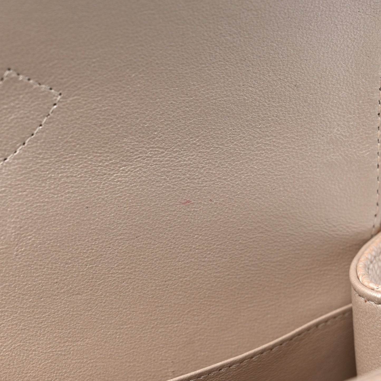 Pearly Caviar Quilted Jumbo Double Flap Light Beige