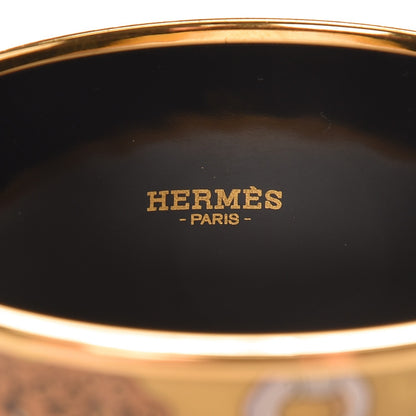 Hermes Enamel Printed Concours d'Etrier Extra Wide Bracelet 65 3 of 6
