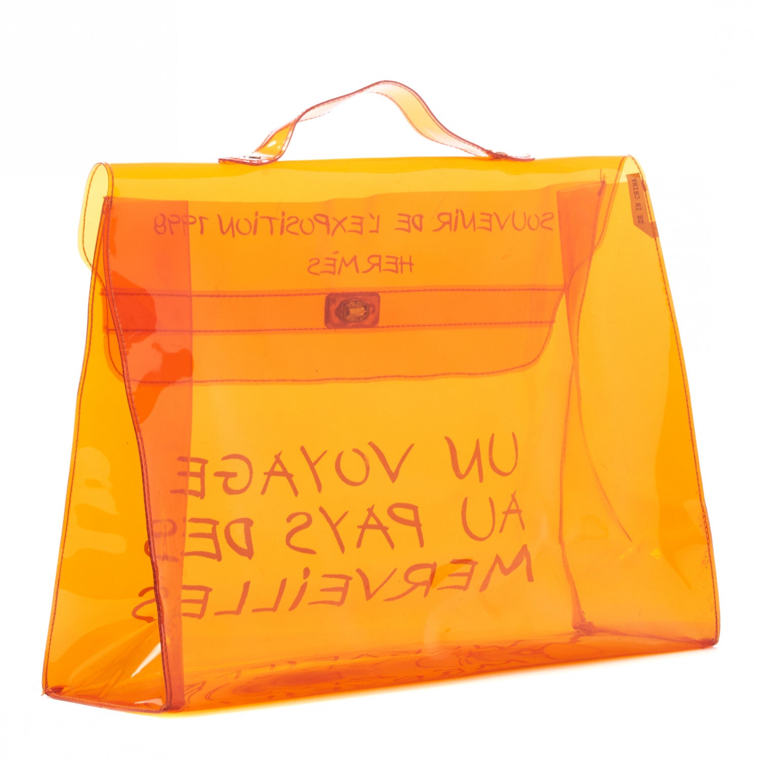 Hermes Vinyl Souvenir De L'Exposition Kelly Orange 2 of 8