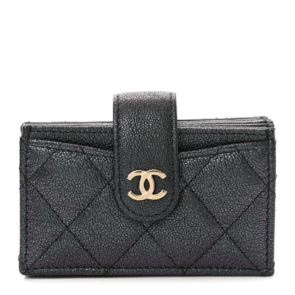 Chanel Iridescent Caviar Quilted Gusseted Card Holder Black 1 of 7