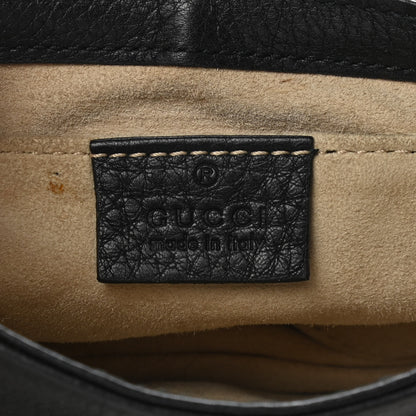 Gucci Pebbled Calfskin Small 1973 Chain Shoulder Bag Black 7 of 10
