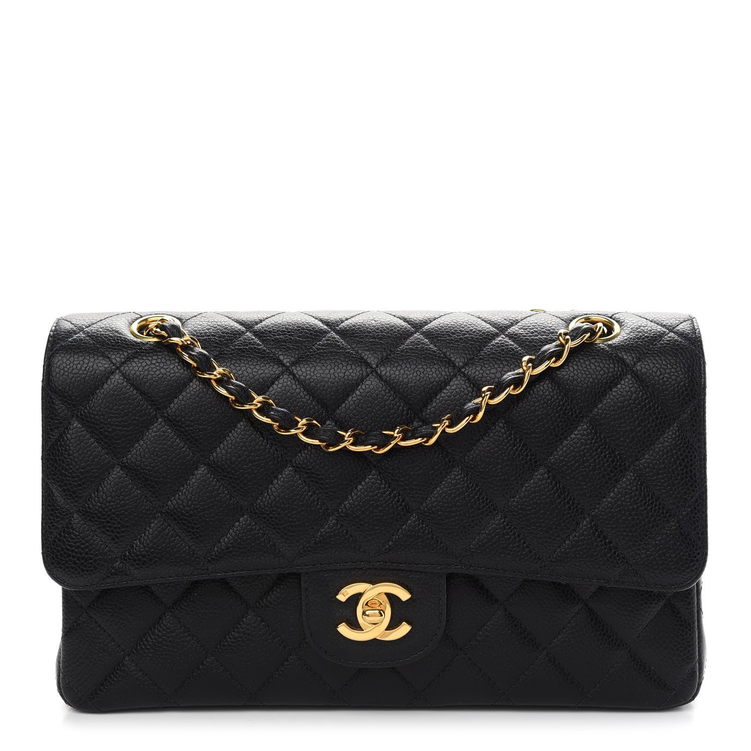 Chanel Caviar Quilted Medium Double Flap Black 1 of 10