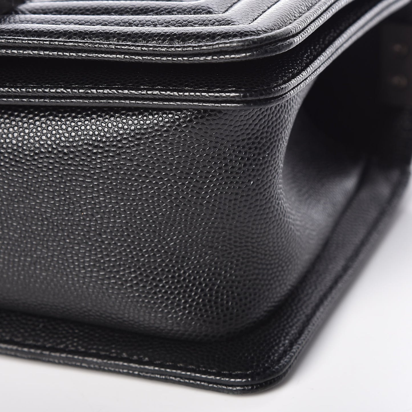 Caviar Quilted Small Boy Flap Black