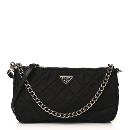 Prada Nylon Tessuto Impuntu Quilted Crossbody Bag Black 1 of 9