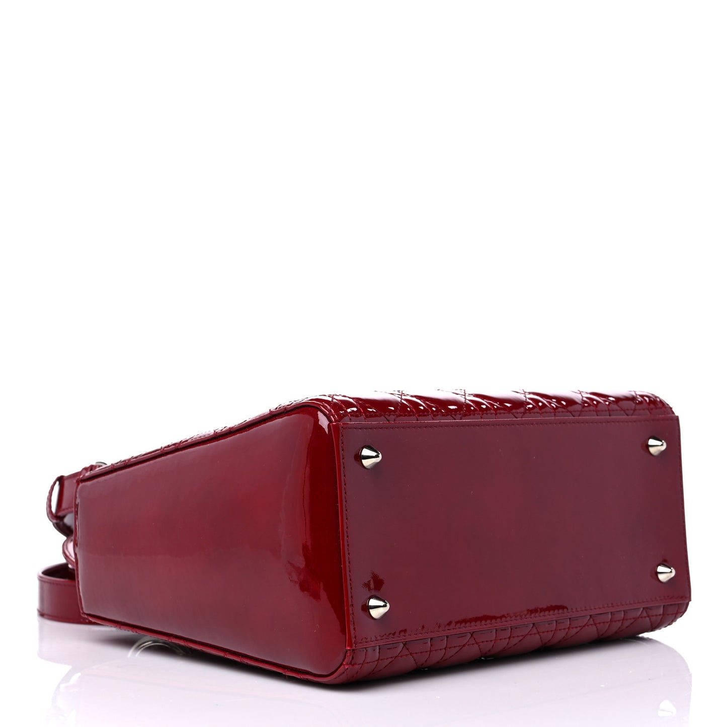 Patent Cannage Medium Lady Dior Red