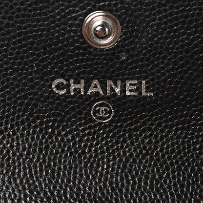 Chanel Caviar Quilted Boy Flap Card Holder Black 6 of 10