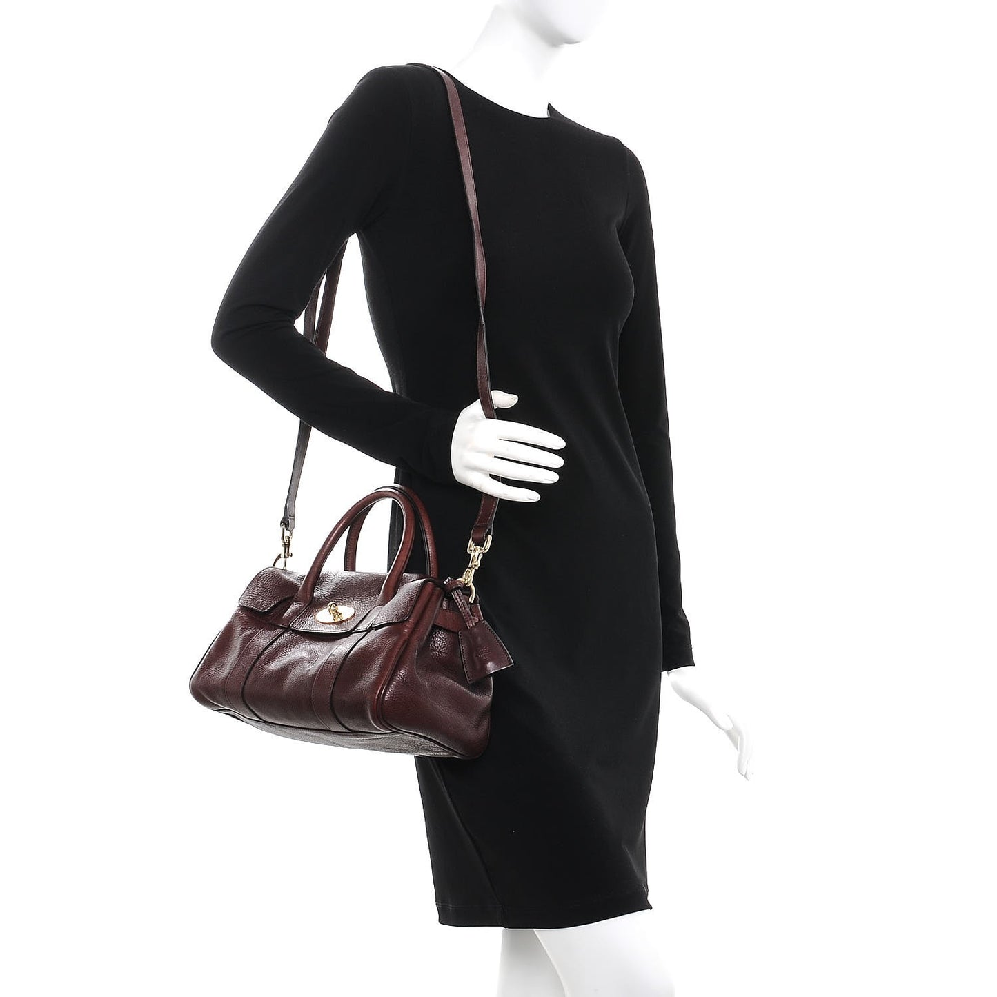 Natural Leather Small Bayswater Oxblood