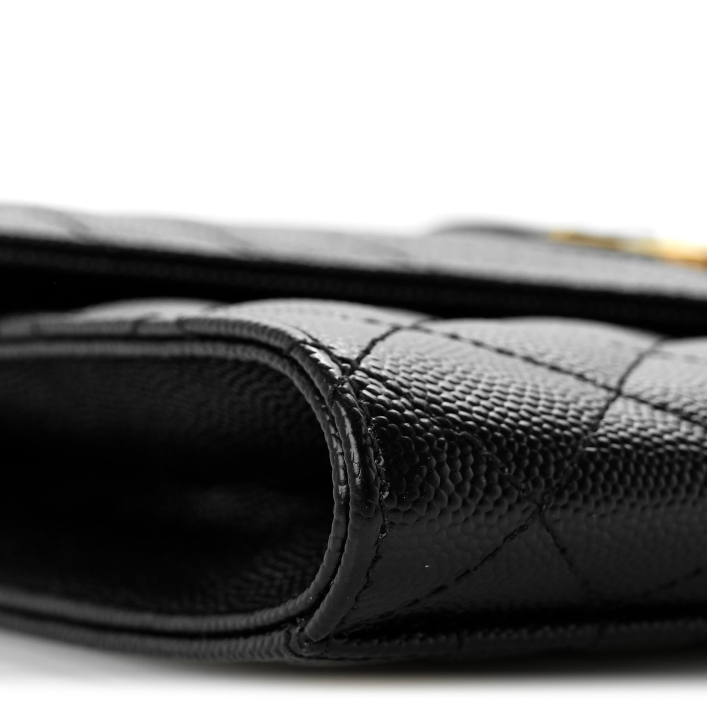 Grain De Poudre Textured Mixed Matelasse Triquilt Monogram Clutch Black