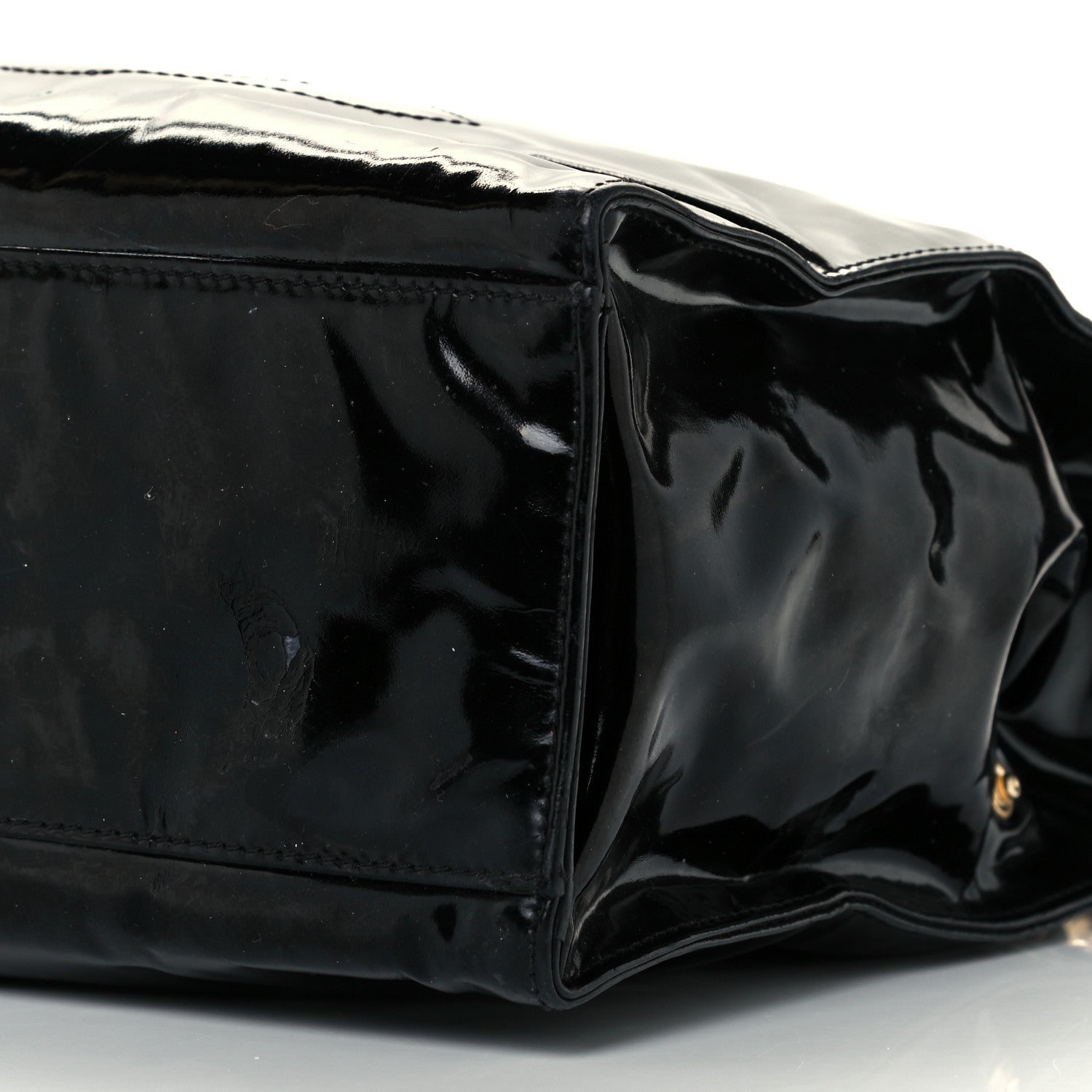 Chanel Patent CC Shoulder Bag Black 10 of 10
