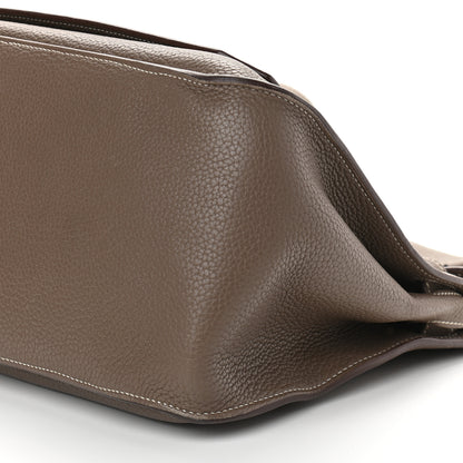 Hermes Taurillon Clemence Jypsiere 37 Etoupe 9 of 11