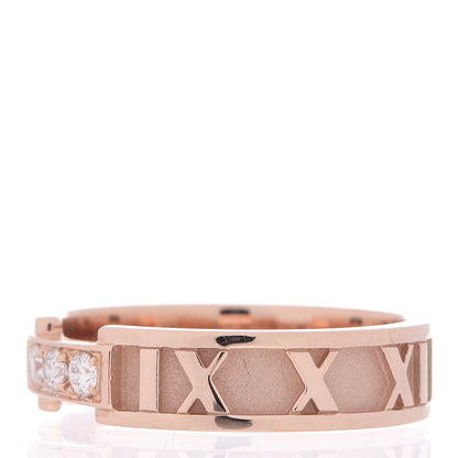 Tiffany 18K Rose Gold Diamond Atlas Ring 57 8 3 of 7