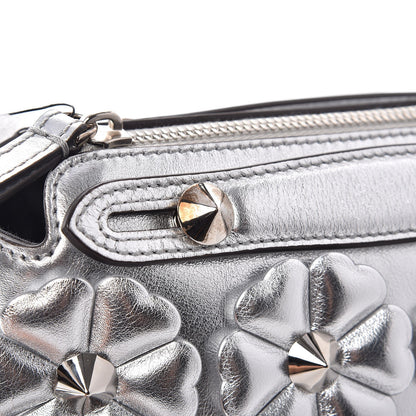 Fendi Vitello Catalan Mirror Flowerland Mini By The Way Boston Bag Argento 8 of 8
