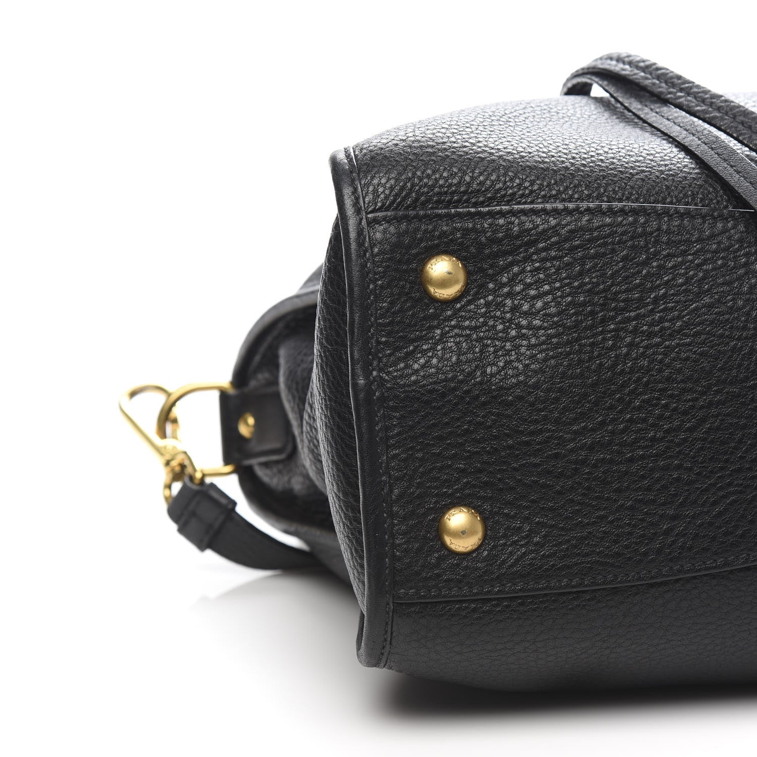 Prada Vitello Daino Shopping Satchel Black 7 of 9