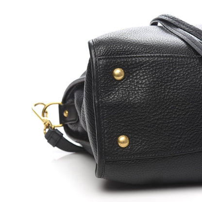 Prada Vitello Daino Shopping Satchel Black 7 of 9