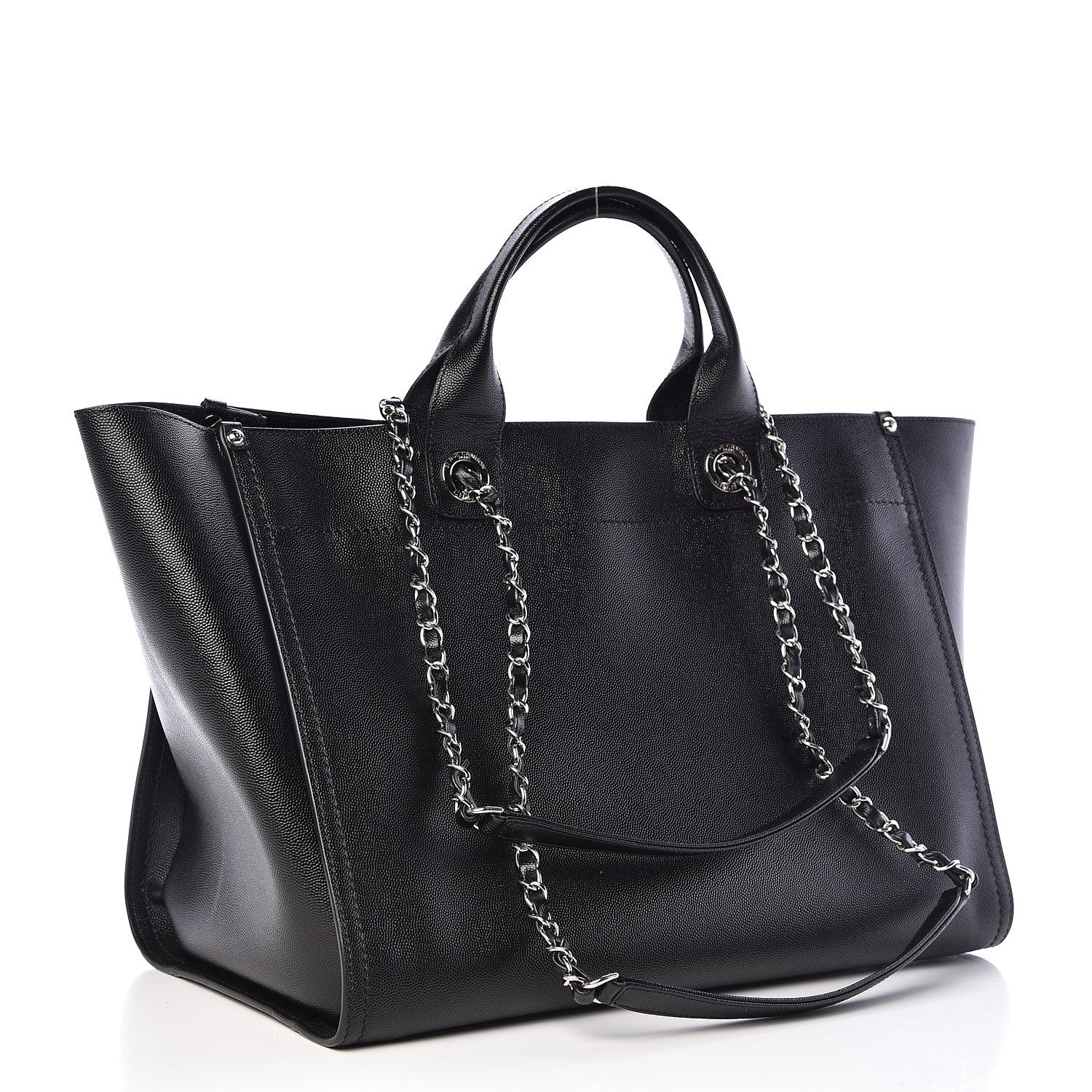 Chanel Caviar Medium Studded Deauville Tote Black 3 of 10