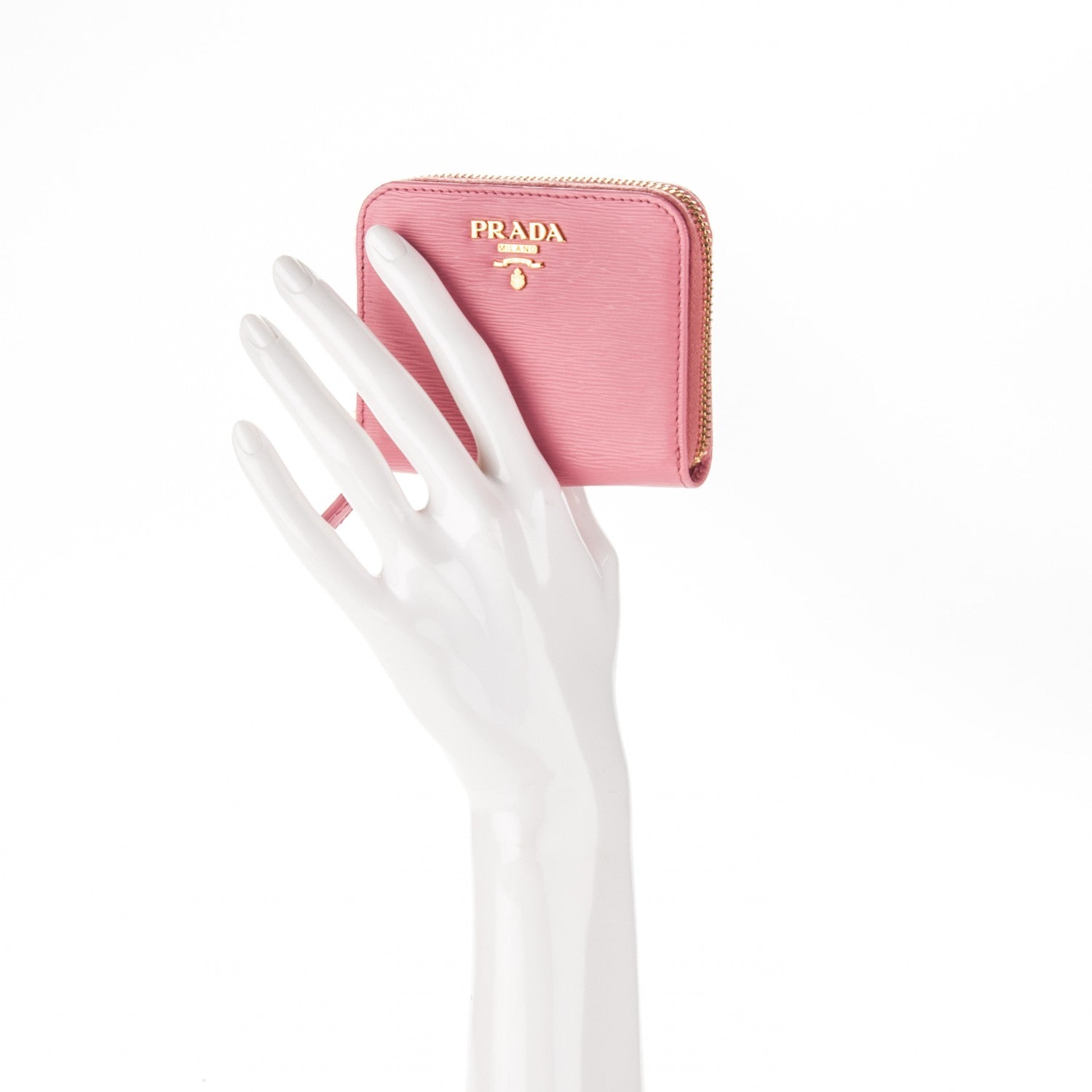 Prada Vitello Move Metal Coin Purse Geranio 2 of 7