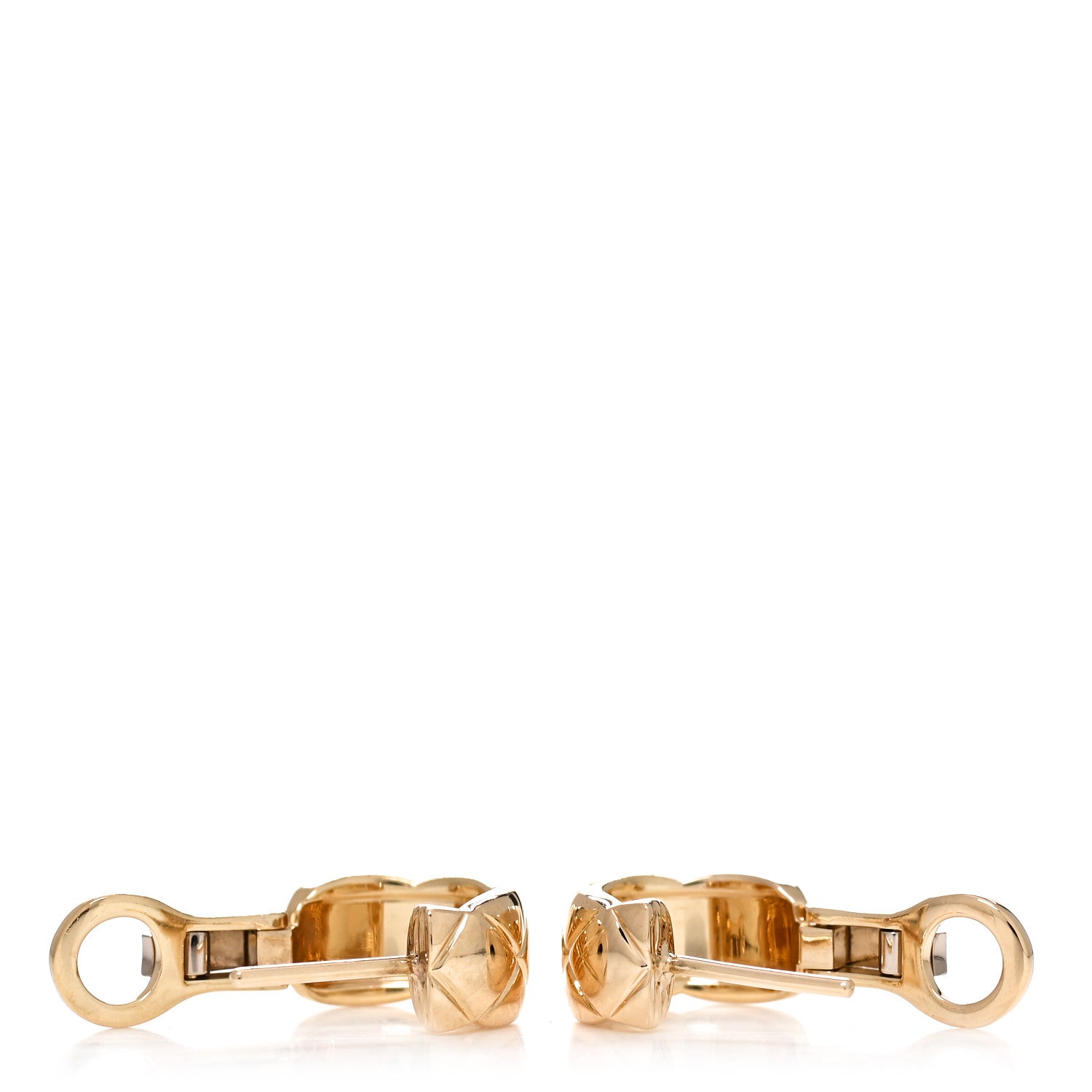 Chanel 18K Yellow Gold Coco Crush Earrings 3 of 4