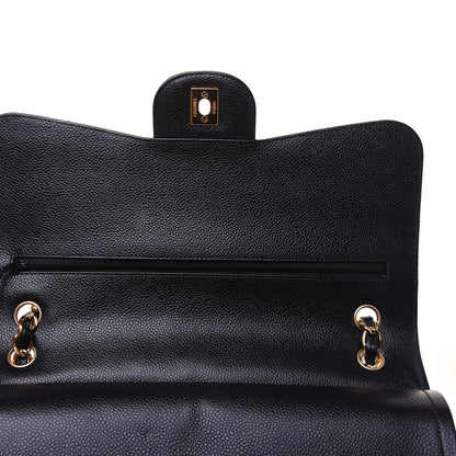 Chanel Caviar Quilted Jumbo Double Flap Black 13 of 15