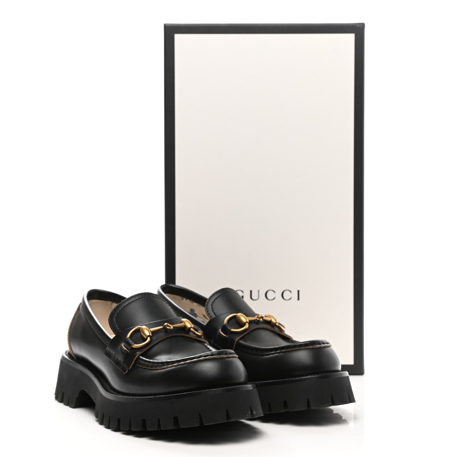 Gucci Cordovan Lux Womens Harald Horsebit 25mm Platform Loafers 37 Black 10 of 10