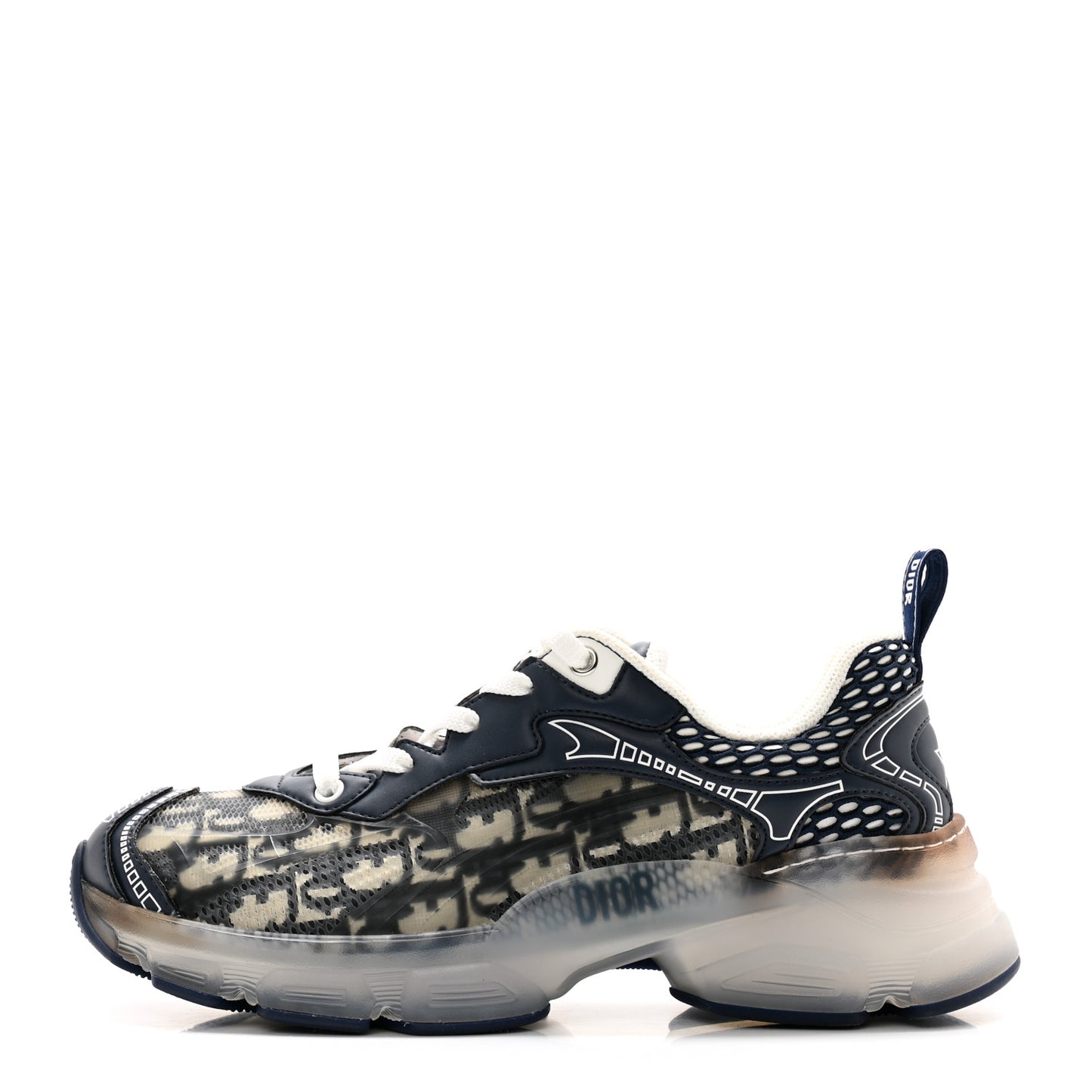 Technical Fabric Mesh Obique Dior Vibe Sneakers 37.5 Deep Blue